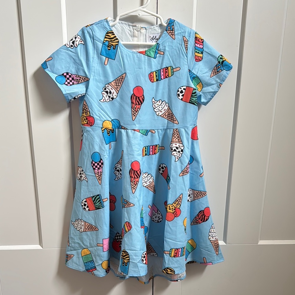 Lola + the boys Ice Cream Print Kids Dress